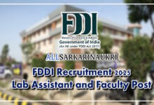 FDDI Recruitment 2025 – Apply for Lab Assistant & Faculty Posts All Sarkari Naukri