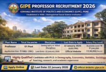 GIPE Professor Recruitment 2026 – Apply Online for Professor Post in Pune