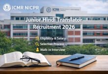 ICMR NICPR Junior Hindi Translator Recruitment 2026