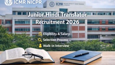 ICMR NICPR Junior Hindi Translator Recruitment 2026