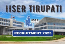 IISER Tirupati Recruitment 2025
