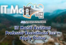 IIT Mandi Assistant Professor Recruitment 2025 – Apply Online