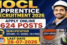 IOCL Apprentice Recruitment 2026 – Apply Online for 1,624 Apprentice Posts
