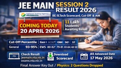 JEE Main Session 2 Result 2026