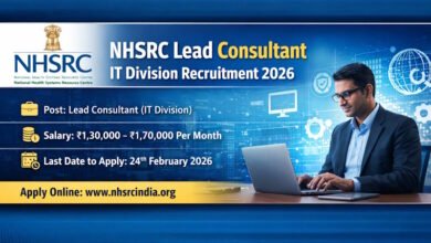 NHSRC Lead Consultant IT Division Recruitment 2026