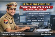 UP Police Recruitment 2026 – Computer Operator Grade A (1352 Posts)