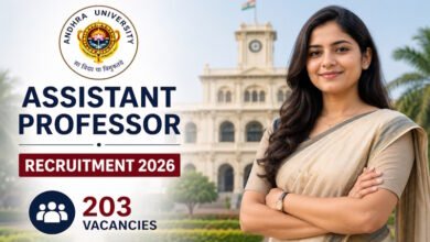 University recruitment advertisement with confident professional